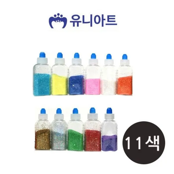 에스윈드 유니아트 반짝이가루 레인보우 (혼합) 1갑 (20개입)공작 만들기 공예 미술놀이 유아미술