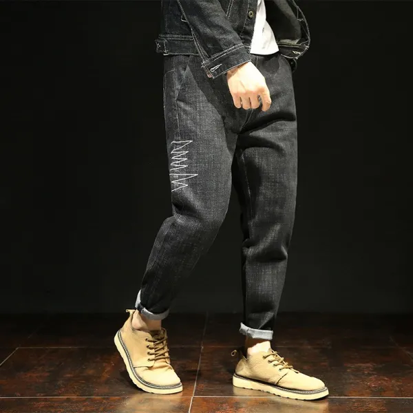 벨라루티 심플 캐주얼 배기 청바지 루즈핏 데일리