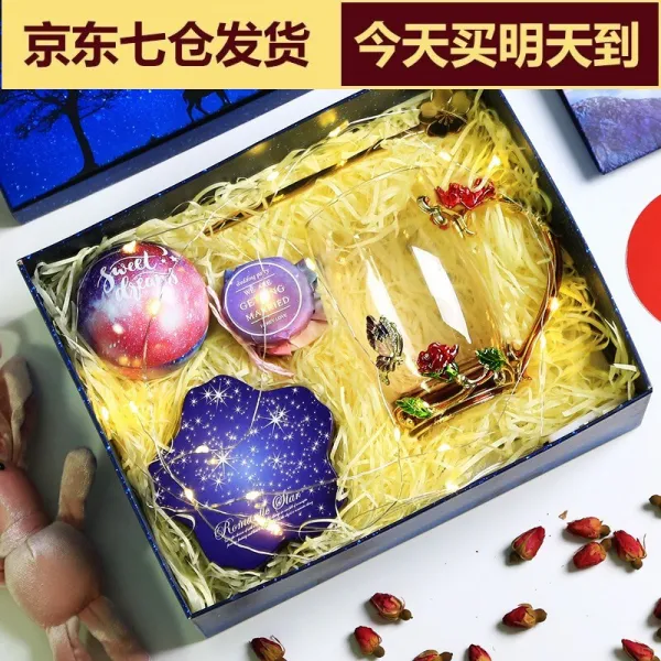화 월 연 간호사 어머니 날 왕 홍 생일 선물 물컵 여자 친구 절친 에 게 특별히 실 용적 인 선물 떨 음 왕 홍 정교 하 다 미니 고 급 스 러 운 도 우미 도 우미 도 례 c 종 - 에나멜 장미 컵 (고급) 화차 세트 (완성품)