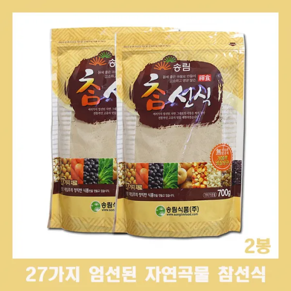 송림 참 선식 700g 2봉 27곡 곡물 아침 저녁 식사 대용 건강식 영양식 간편식 다이어트 추천, 2개