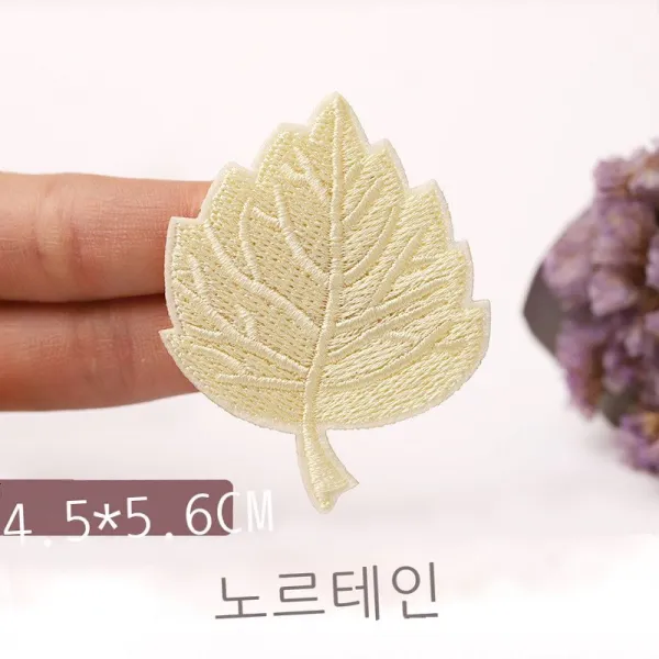 옷 누수 방지 스티커 옷 붙이다 보동 티셔츠 장식 옷 찢어진 헝<unk> 스티커 트럼펫 헝<unk> 스티커 잘 어울리다 패션 자수 나뭇잎 손바느질 스티커 사이즈 - 화이트 [매], 라지 - 베이지[2매]