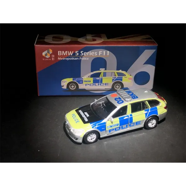 Tiny 1/64 BMW 5 Series F11 Metropolitan Police 소방차 자동차 모형 합금 모형 한정판 수집하다
