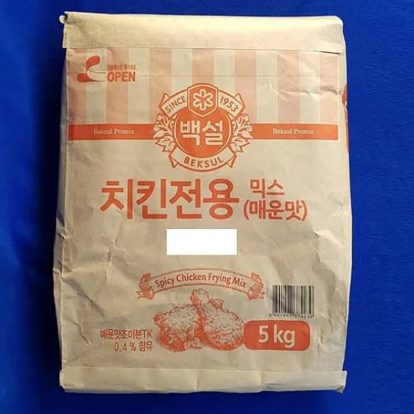 코코아울렛 670198575 백설-치킨전용믹스 5kg 매운맛 튀김가루, 1
