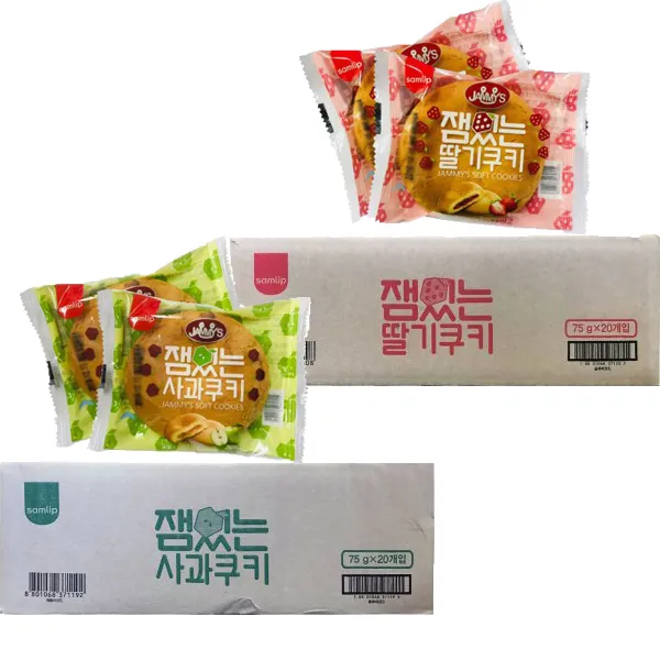 SPC 삼립 잼있는 미니 딸기 사과 쿠키 16g x100개입 1박스 [혼합구성 가능]