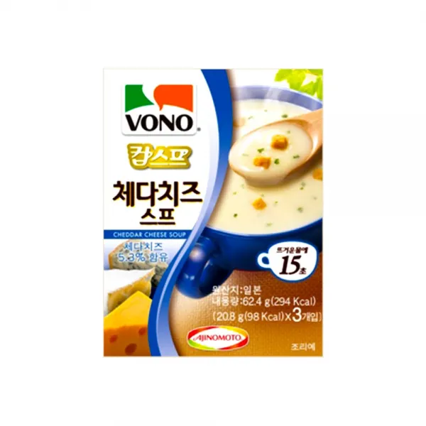 농심 보노보노 체다치즈 스프 51.6g 3입 x5개 무료배송, 단일상품