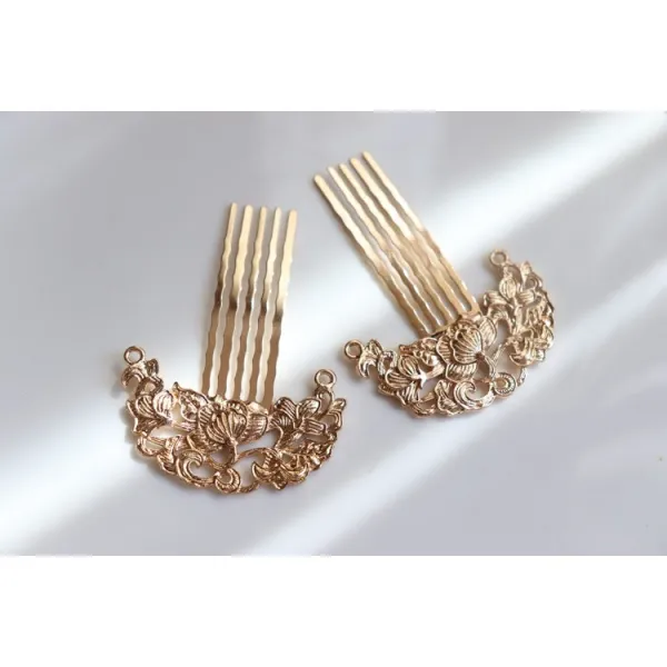 엔틱 빗질 발 U비녀 숏 헤어액세서리 골드 살쩍을 가리다 당송 명풍 포인트 머리 악세사리