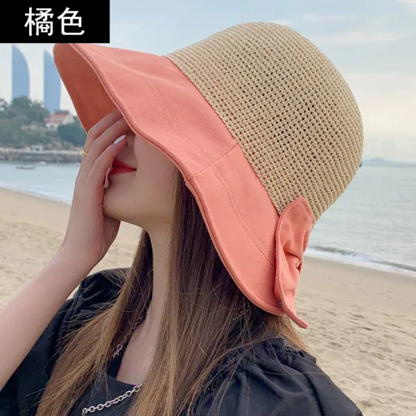하하직구 여름페도라햇 헝가샹 벙거지 여행 얇은 위빙 라탄 펀칭 패치워크 나비넥타이 낙숫물 레쉬가드 얼굴이 작아 보인다