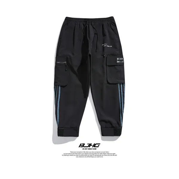 Dipylon 남성 배기팬츠 바지 뒷감당 여름 카고 팬츠 남 국조 스포츠 벨크로 배기 세