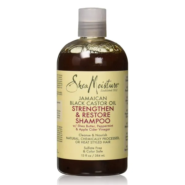 Shea Moisture 자메이칸 블랙 캐스터 오일 스트렝슨 앤 그로우 샴푸, 1개, 384ml