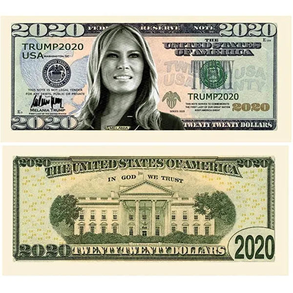 50 멜라니아 트럼프 2020년 재선 대통령 달러 지폐 소설 달러 지폐 도널드와 멜라니아 트럼프 팬들에게 큰 선물 유지 상세페이지 참조