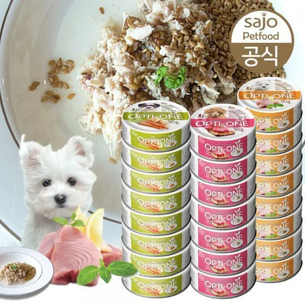 사조 24캔 옵티원 강아지 프리미엄 간식캔 90g 애견간, 01.독_(24캔) 당근과 감자 90g