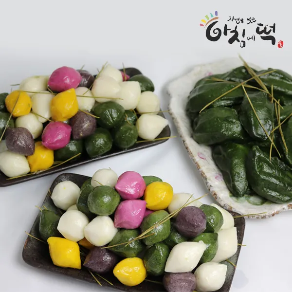 [아침에떡] 떡병과부문 명장 이호성님의 정성담은 송편세트 1호 2kg (오색송편 40개+모시 17개), 단일상품