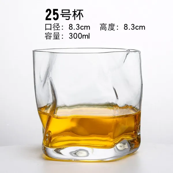두꺼운 위스키 술잔 크리스탈 유리 맥주 잔이다 화이트 란디 양주잔 칵테일잔 독한 주기
