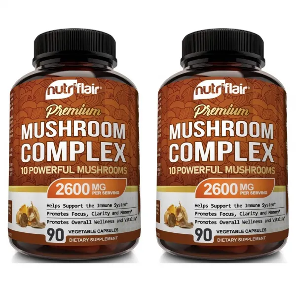 뉴트리 플레어 버섯 복합체 2600mg 90정x2통 NutriFlair Mushroom Complex