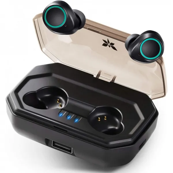 Axloie 청취자 블루투스 5.0 무선 귀 atce TWS 3000mAh Bo®Man 충전 130H 자율 IPX6 자동 페어링 CVC 8.0