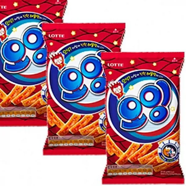 노멜스토어 롯데 오잉 75g x 10개 짭잘한 오징어와 고소한 새우 오징어 스낵, 1