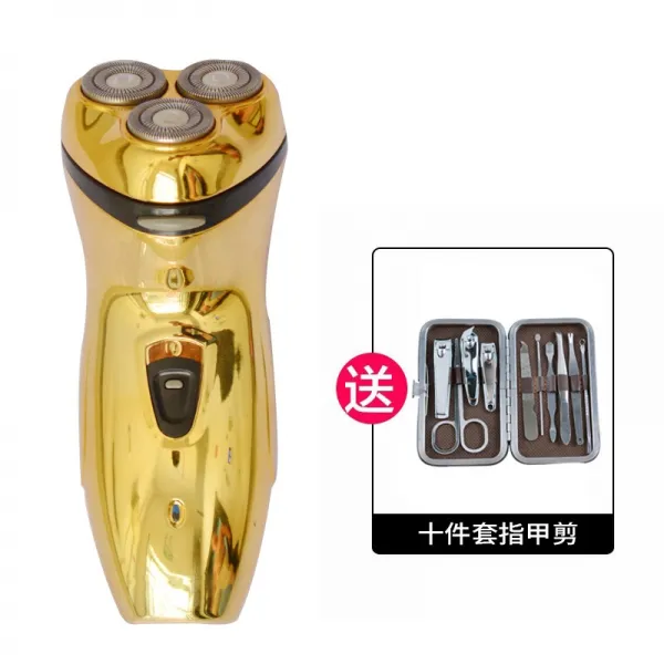 면도기 타입충전 전동 택배 물세척 4d남성 면도칼 이발, 1개, T08-황금색손톱깍기 1년 네 낡다