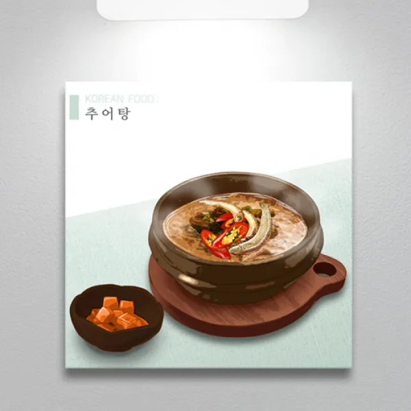 데코밍샵코리안푸드_한식집_소형노프레임_노프레임액자_틀없는액자_옆면까지출력, 6타입 꼬막무침