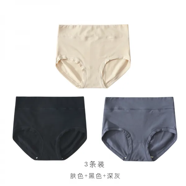 코르셋팬티 여성 면 배기 항균 밑구멍 배쏙 빅사이즈 힙랩 뚱뚱한 소녀 생 헴라인 심플 삼각팬티