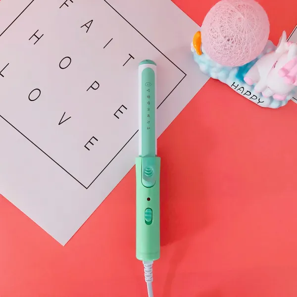 chinapnp0.6MP30 유선고데기 미니 휴대용 전기컬링 헤어아이롱 여성펌 스몰사이즈 소출력 앞머리 아이롱, 기본, T04-그린색