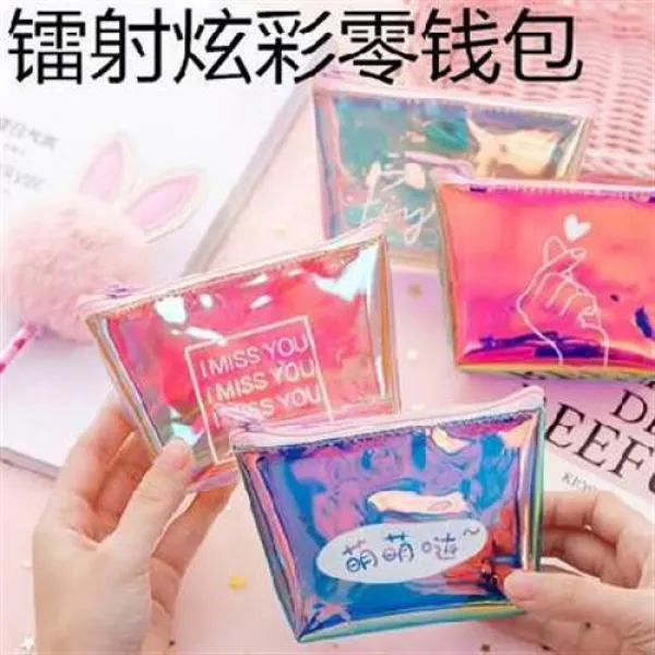 동전지갑 동전 파우치 방수 지갑 큐트 학생 라듐 휴대용 키홀더 가볍고 소녀적인 심플