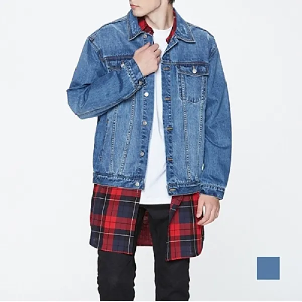  Nii Nii 남녀공용 오버핏 워싱 데님 자켓 Nnucjuf8236