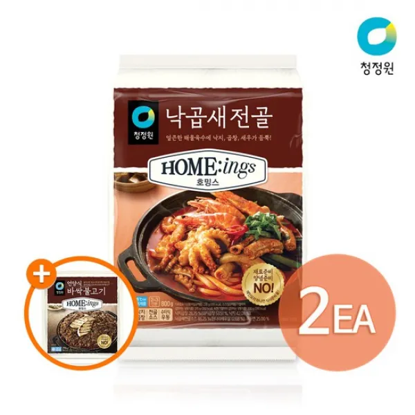 호밍스 낙곱새전골800g 2개 +기획 언양식바싹불고기270g, 없음