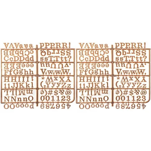 FeltBoardLetters&Numbers 246ftRoseGold–ExtraLowercase uppercase3⁄4
