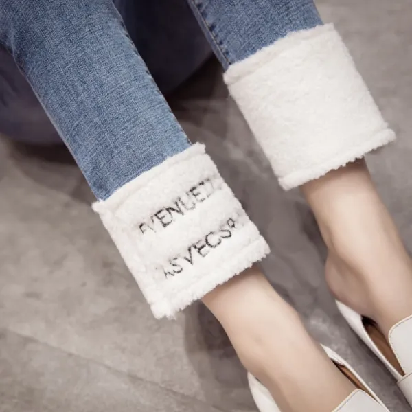 머머다 여성 스트레이트핏 데님팬츠 기모청바지10 Lmw10