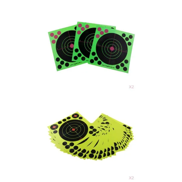 Fwt100pcs 총격 사건 표적 반응성 튄 접착 성 종이 표적 14 / 20cm
