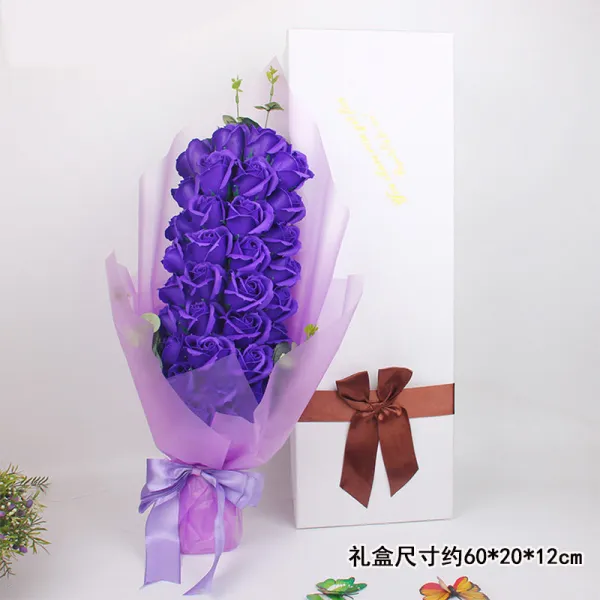 칠석 발렌타인데이에 여친 마누라 선물 창의적 생일선물 여자 장미 비누 꽃다발 낭만, 33사랑 연애 자색