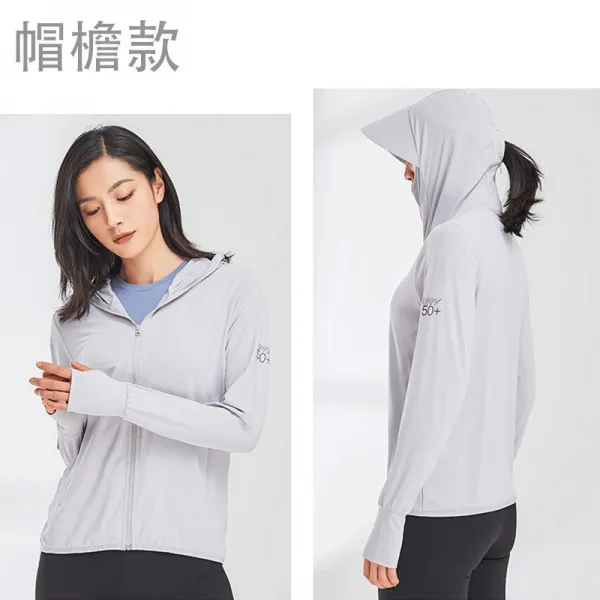Jul.24 4번 Upf50+여름 아이스 선레이서 남야상 경량 자외선 차단 여야상자외선을 의복 방지하다.z 4xl 은회색 여자 챙 모양 