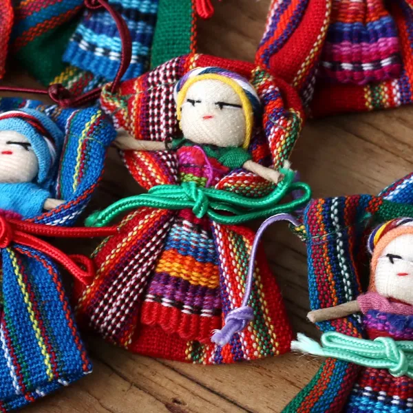 과테말라 걱정인형+주머니 여신강림 워리돌 2인치/3인치 디자인 랜덤발송 3인치 색상 랜덤발송 