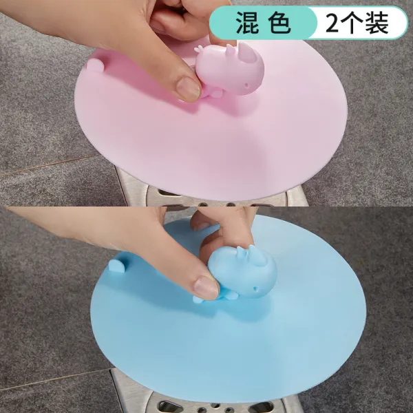 배수구 방취 매트 뒷맛이 개운치 않다 물덥개 실리콘 밀대봉 팁 수조 구멍을 틀어막다 아들 신기 UT, 2개입 -벚꽃 핑크 _ 코스탈블루