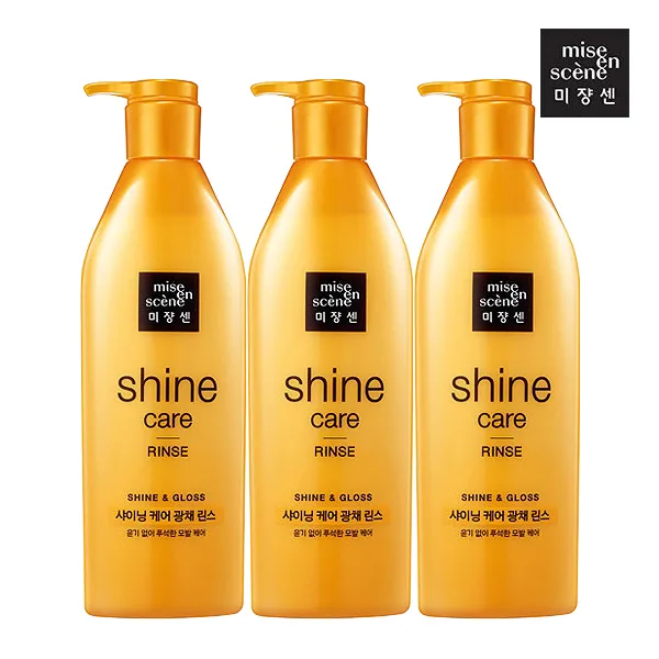  주 아모레퍼시픽 무료배송 미쟝센 샤이닝케어 광채린스680ml 샴푸 3개