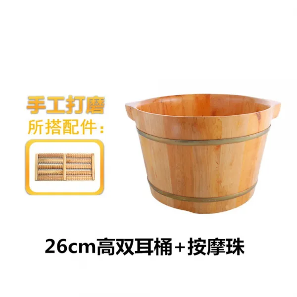 편백 나무 백향목 습식 스팀 족욕기 히노끼 족욕 대야 각탕기 족욕통 미니 스파 나무통, 모델A+마사지볼개