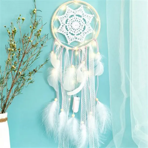 드림캐쳐 드림캐처 상속인 동일 보 재료 DIY 장식 풍경 유치원생 생일맞이 선물 - 000052929, 02 태슬가루감기등(완제품)선물봉투