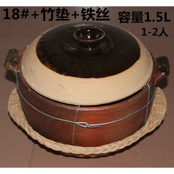 수공 도토 뚝배기 도자기 전통 구식 냄비 찌개 끓이다 끓이다 명불솥, 상세페이지 참조