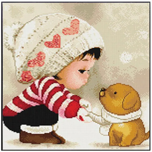 히여 보석 십자수 Diy 패키지 아기 걸 Szx 001