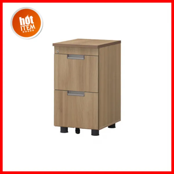 DHF DR 매립형 화일박스 (사무실 서류보관함 수납장) 오피스/사무가구>>사무용책상, 2단) W404 X D520 X H751:아카시아
