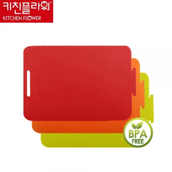 [ASU_2416599] (제품선텍 : 오렌지 KF236) 키친플라워 실리콘 주방 사각 도마 중형 컬러사각도마 요리용도마 조리용도마 사각도마 도마, 단일상품