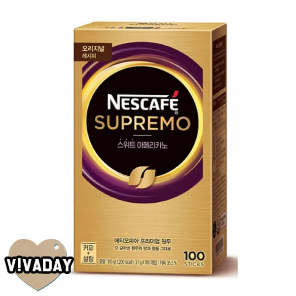 My 네스카페 수프리모 스위트아메리카노 100t 프렌치카페 모카골드 카페 홈카페 맥심 카누 네스카페 커피 블랙커피 일회용커피