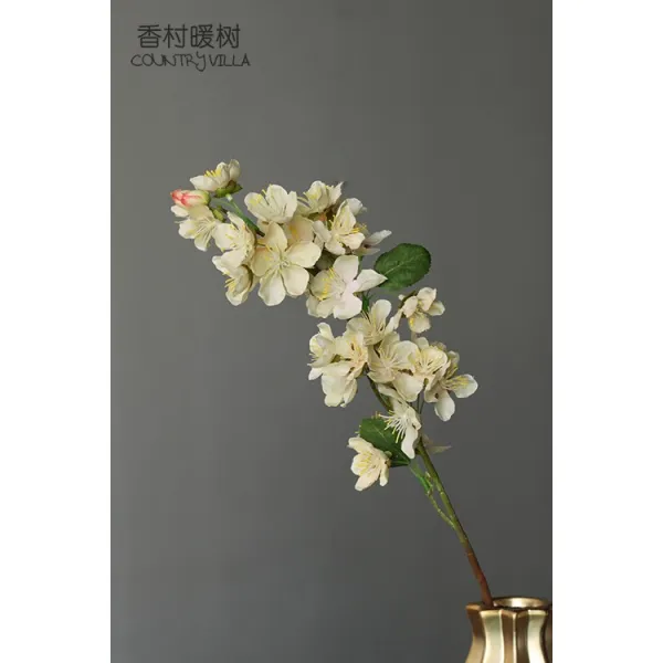 스윗 전원 아메카지스타일 농촌 모조꽃 인조 채화 라이크 눈부시다 숏 벚꽃 꽃술 살구색