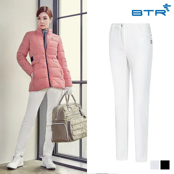 BTR 비티알 여성 가을 배색 기본팬츠 여체(여) BPP9067W, WHITE