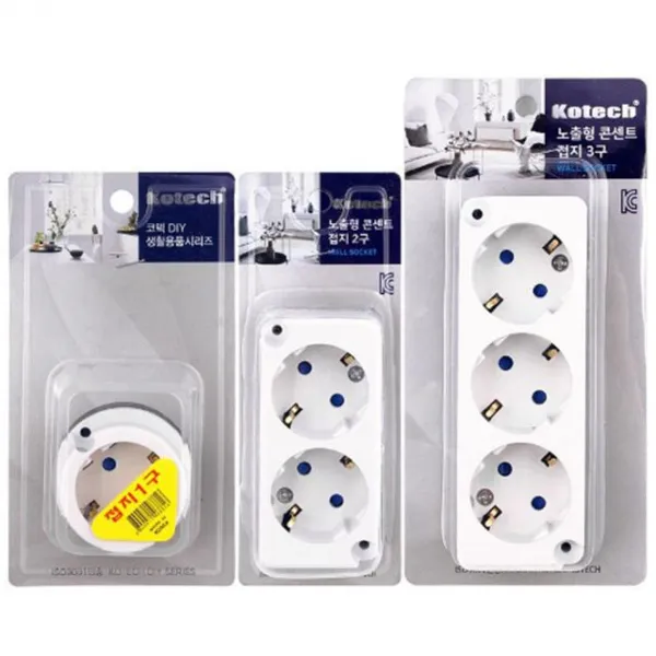전산소모품 스피커 프린터/ 코텍 노출형 콘센트 접지 1구 마우스 키보드 주변기기