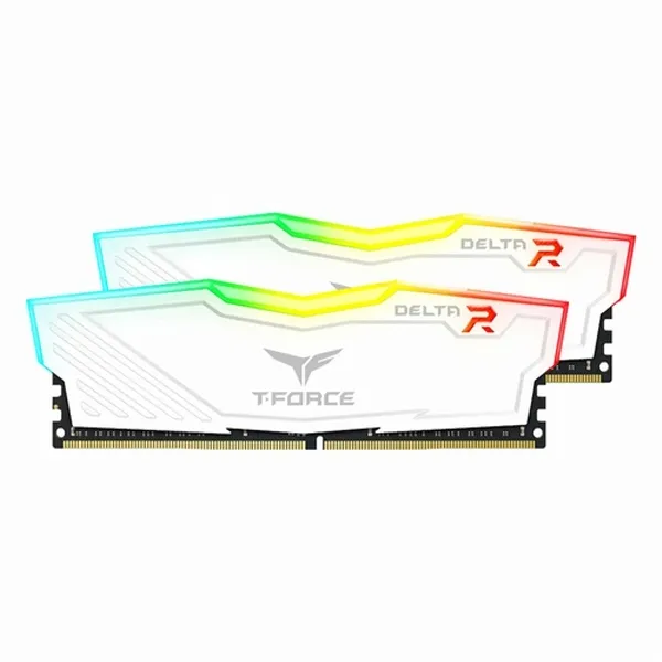 팀그룹 T-Force DDR4 8G CL16 Delta 데스크탑용 PC4-25600 RGB 화이트 서린 2p
