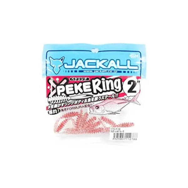 JACKALL자칼 웜 소용없음벌점 링 2인치, 본문참고, 색 = 클리어 레드 flake