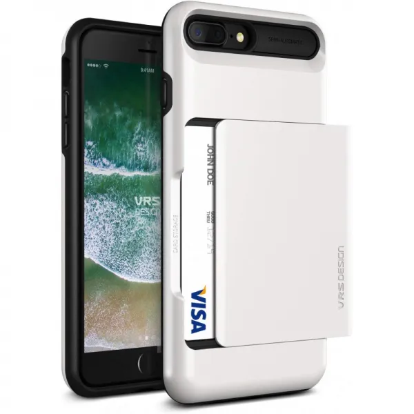 iPhone8 Plus / iPhone7 Plus 케이스 카드 수납 충격 VRS DESIGN Damda Glide 미군 MIL 규격 후면 카드, 1, 단일상품