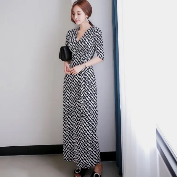 에스닉 원피스 여성 롱 맥시 플라워 랩원피스 K4848 576053038076