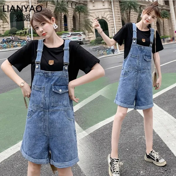 싱푸리 데님 일자바지 여름 커플 여성바지 봄가을 개강룩 시밀러룩